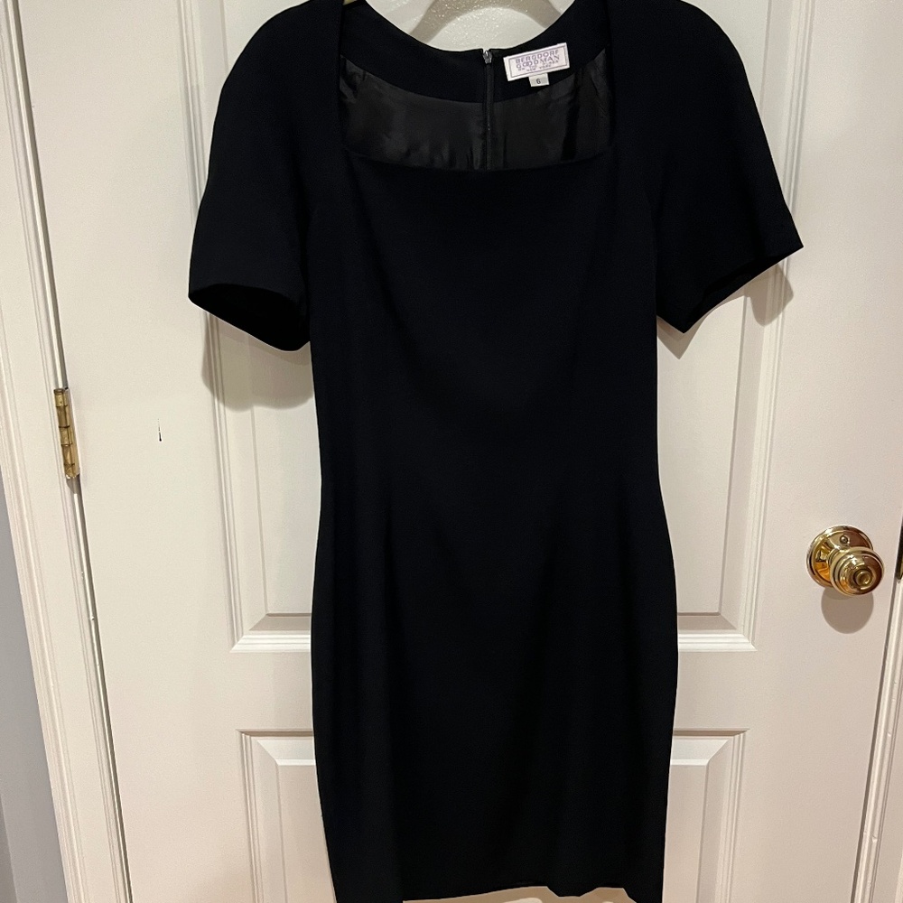 Bergdorf Goodman black vintage cocktail dress size 6